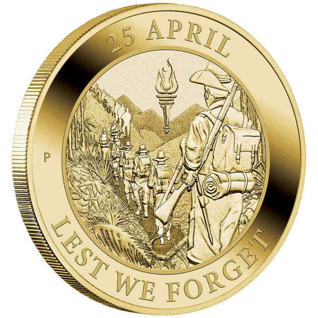 Anzac Day Lest We Forget 2022 $1 AlBr Uncirculated Coin