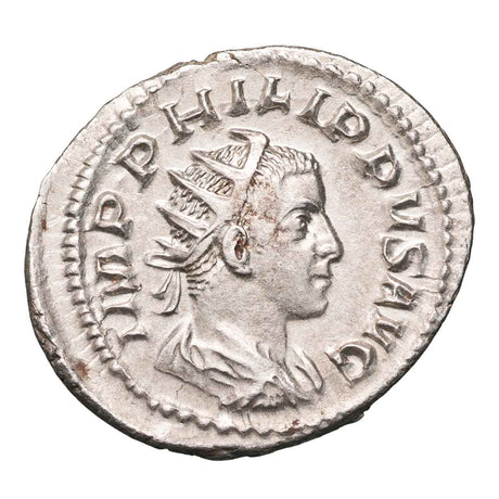 Ancient Rome Philip II 244-249AD Antoninianus Extremely Fine