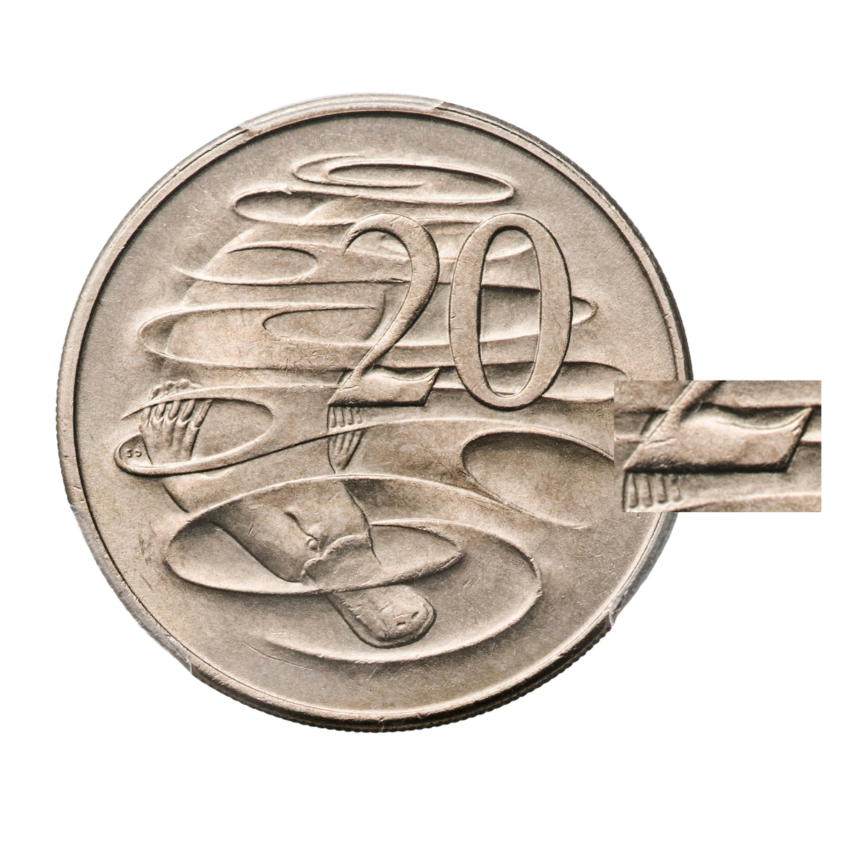 Australia 1966 20c Wavy '2' Coin PCGS MS64 (Choice Uncirculated)