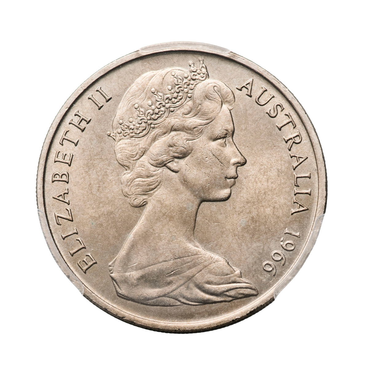 Australia 1966 20c Wavy '2' Coin PCGS MS64 (Choice Uncirculated)