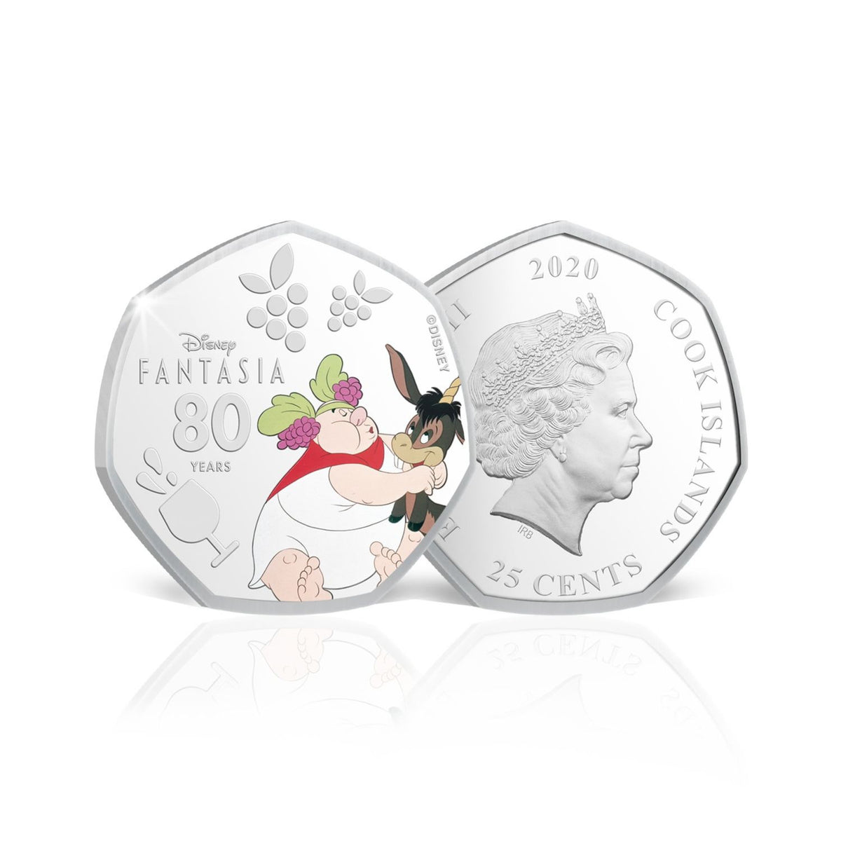 The Fantasia 80th Anniversary 2020 25c Bacchus & Jacchus Silver-plated Coin