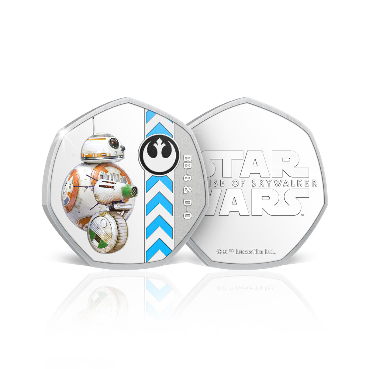 Star Wars Lightside BB-8 & D-0 Silver-plated Prooflike Medallion