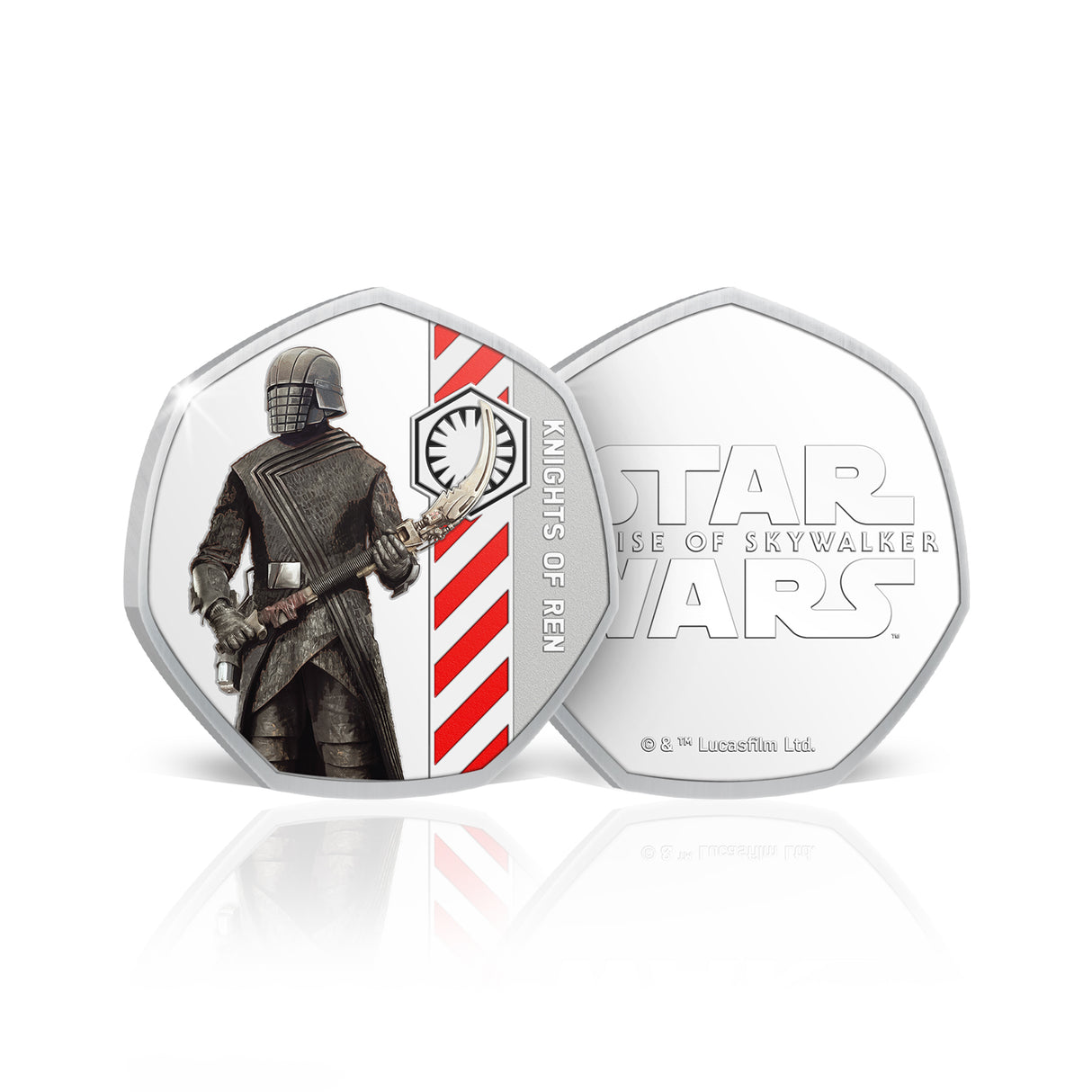 Star Wars Darkside Knights of Ren Scythe Silver-plated Prooflike Medallion