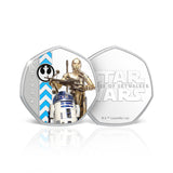 Star Wars Lightside R2-D2 & C-3PO Silver-plated Prooflike Medallion