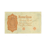 Japan No Date (1916) 1 Yen Silver Certificate Banknote Very Fine-Extremely Fine