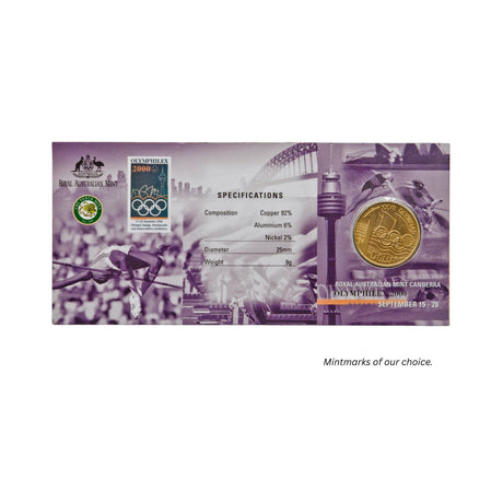 Australia 2000 $1 Olymphilex & 2002 $1 Year of the Outback Uncirculated 2-Coin Set (Mintmarks of our choice)