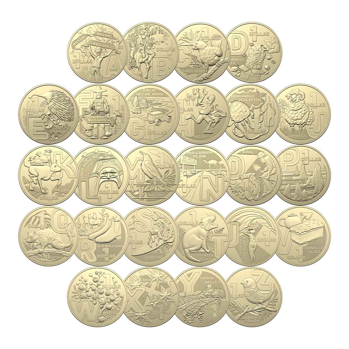 Great Aussie Coin Hunt 2022 $1 26-Coin Set with Folder