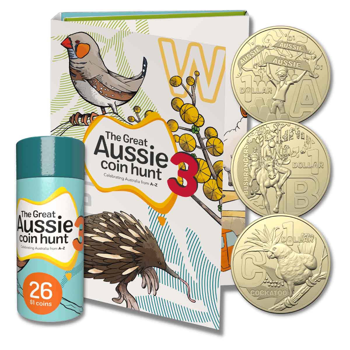 Great Aussie Coin Hunt 2022 $1 26-Coin Set with Folder