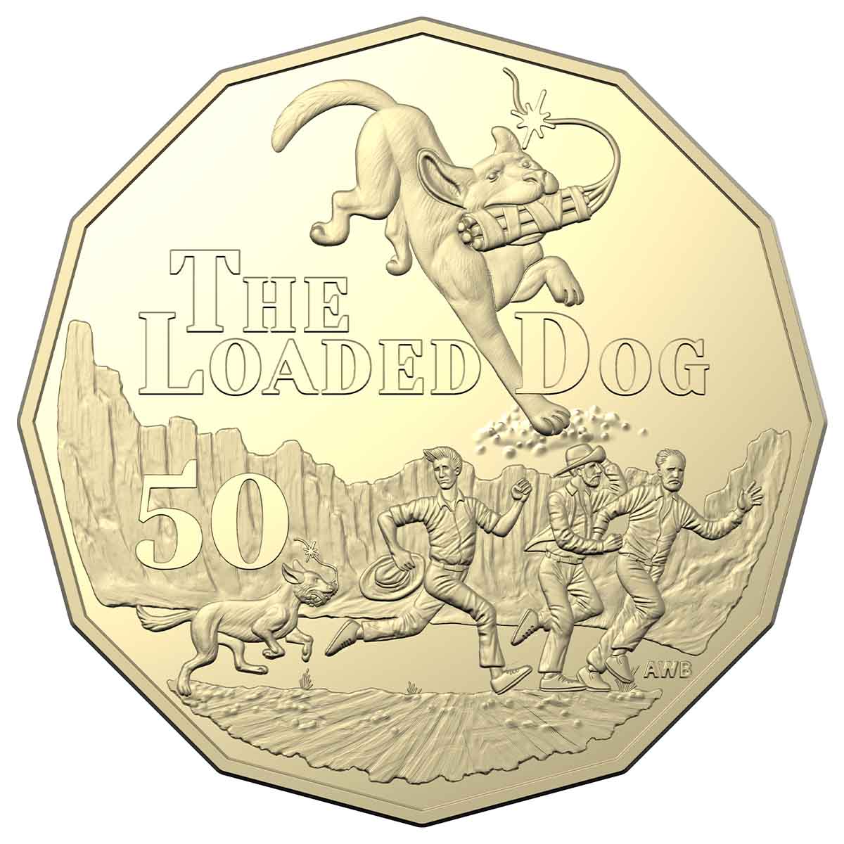 Henry Lawson The Loaded Dog 2022 50c AlBr Uncirculated Coin