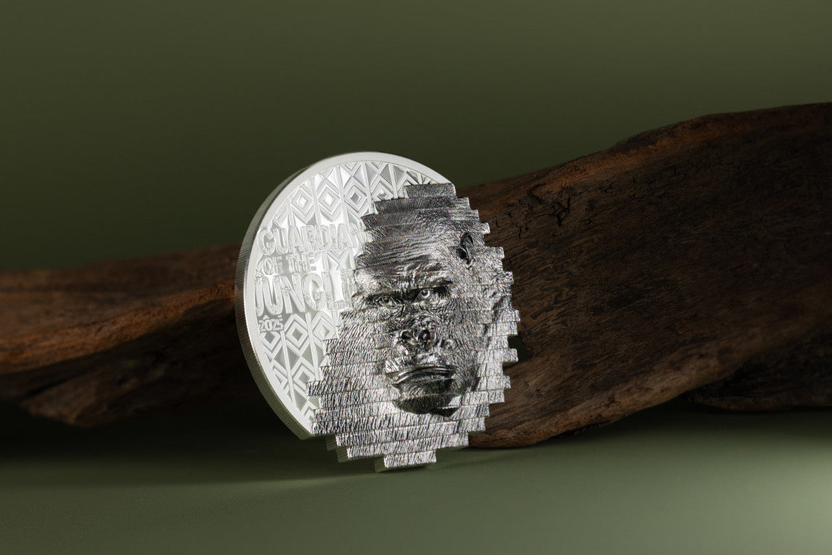 Gorilla 2025 $10 Ultra High Relief 2oz Silver Proof Coin