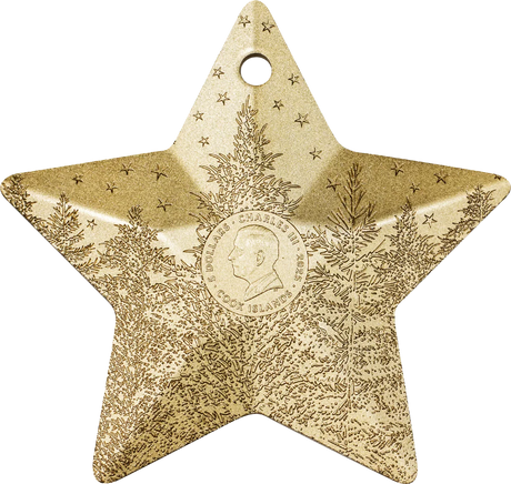 Winter Forest Star 2025 $5 Gold-plated 1oz Silver Coin