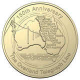 Australian Overland Telegraph Line 150th Anniversary 2022 $1 Al-Br Uncirculated Coin