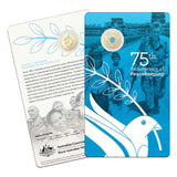 Australia Peacekeeping 2022 $2 C Mintmark Colour Aluminium-Bronze Uncirculated Coin