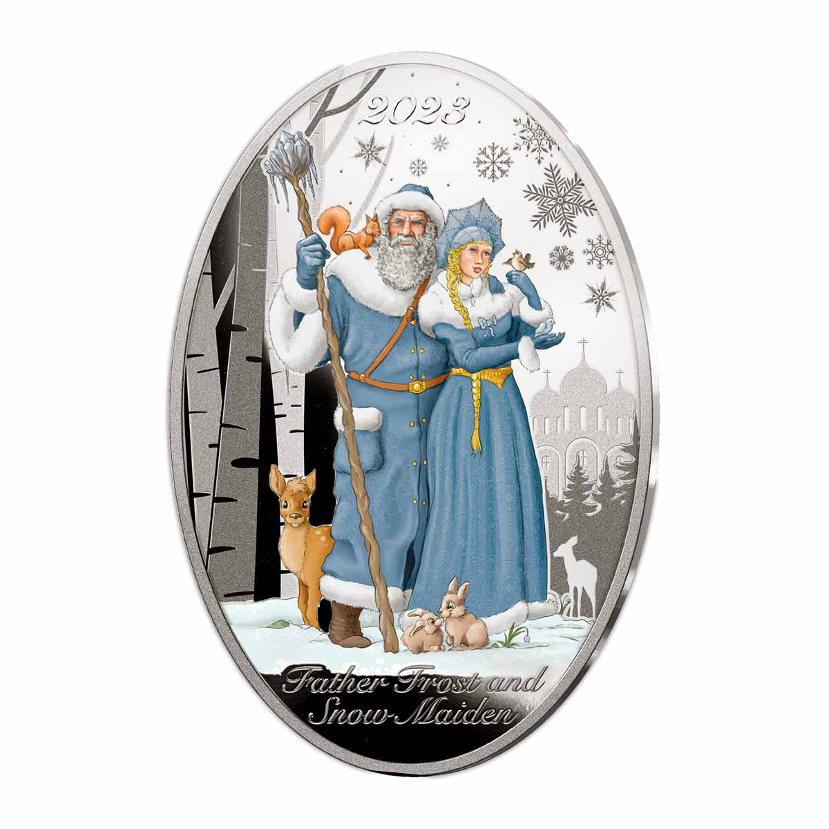 Father Frost & Snow Maiden 2023 $5 1oz Silver Proof Coin