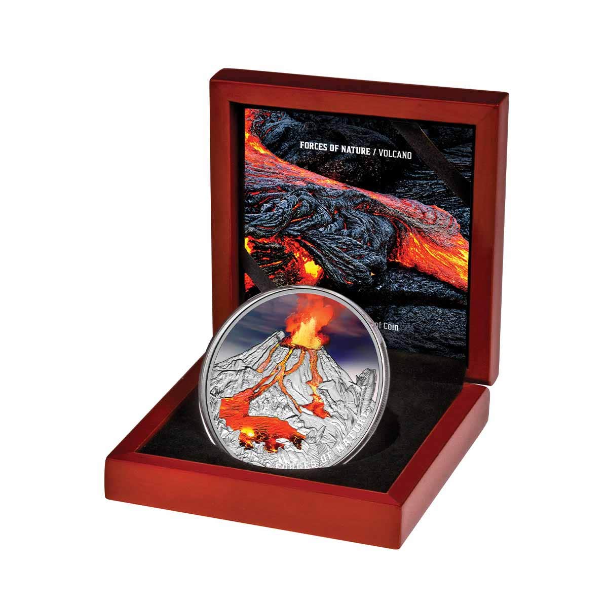 Forces of Nature 2023 $5 Volcano Ultra High Relief 2oz Silver Proof Coin