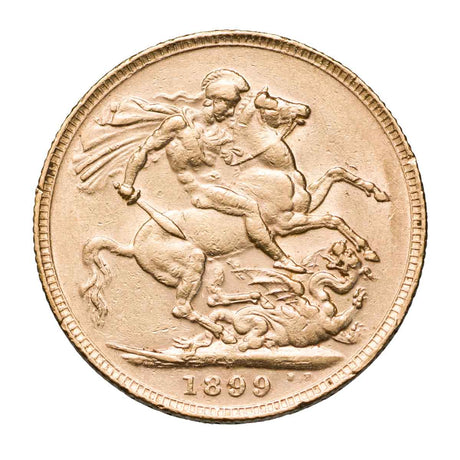1899P Gold Sovereign & 1900P Gold Half Sovereign Pair Fine-Very Fine