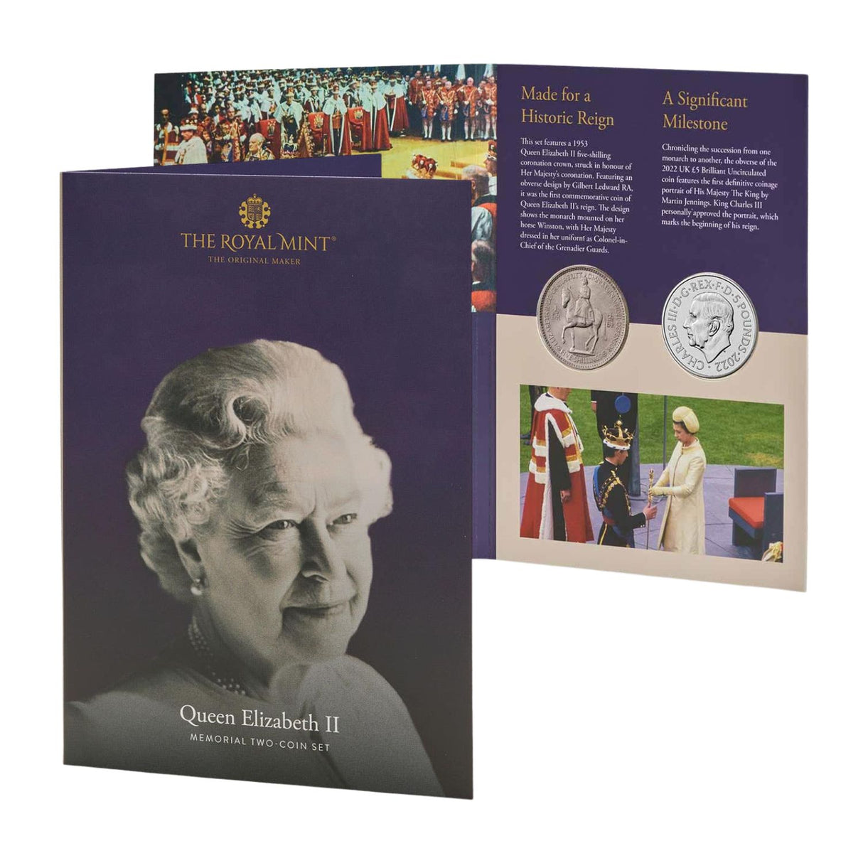 Great Britain Queen Elizabeth II Memorial Crown Pair