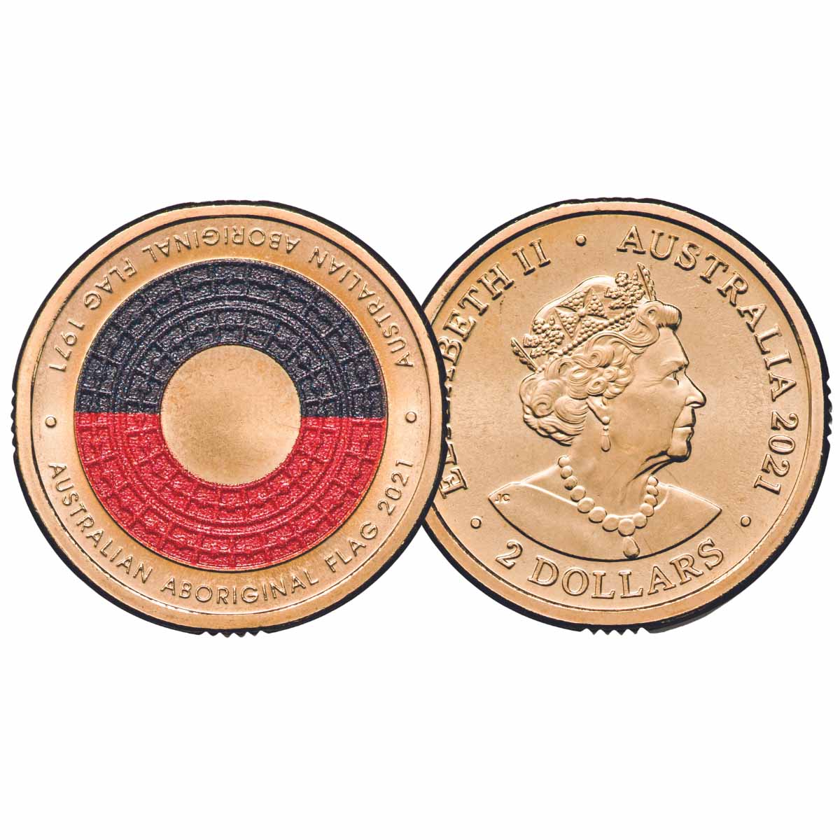 2021 $2 Aboriginal Flag Specimen Coin