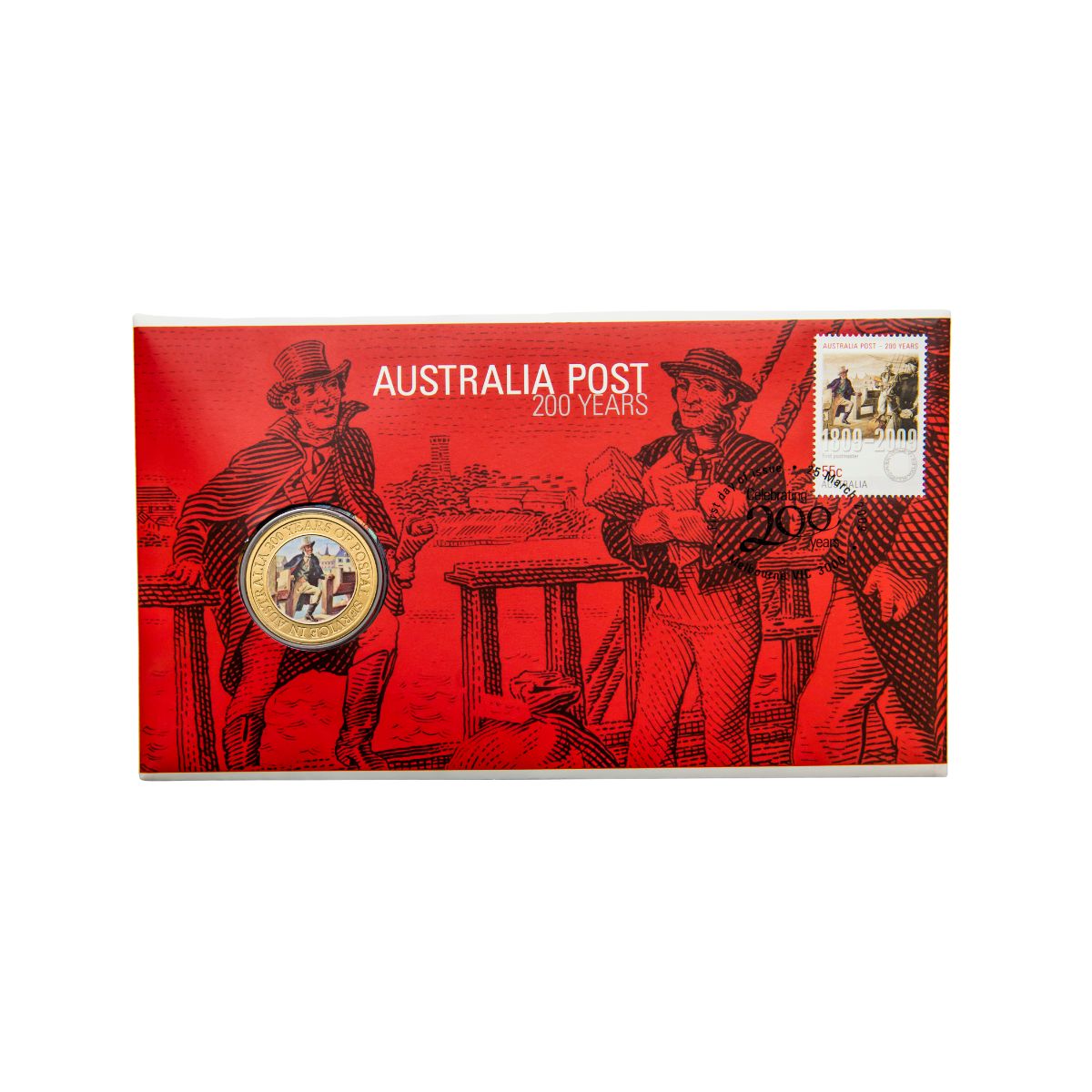 『廃盤』『美品』ラブド・ワンズ('09オーストラリア) Australia Postal Services Bicentenary 2009 $1 Stamp & Coin Cover