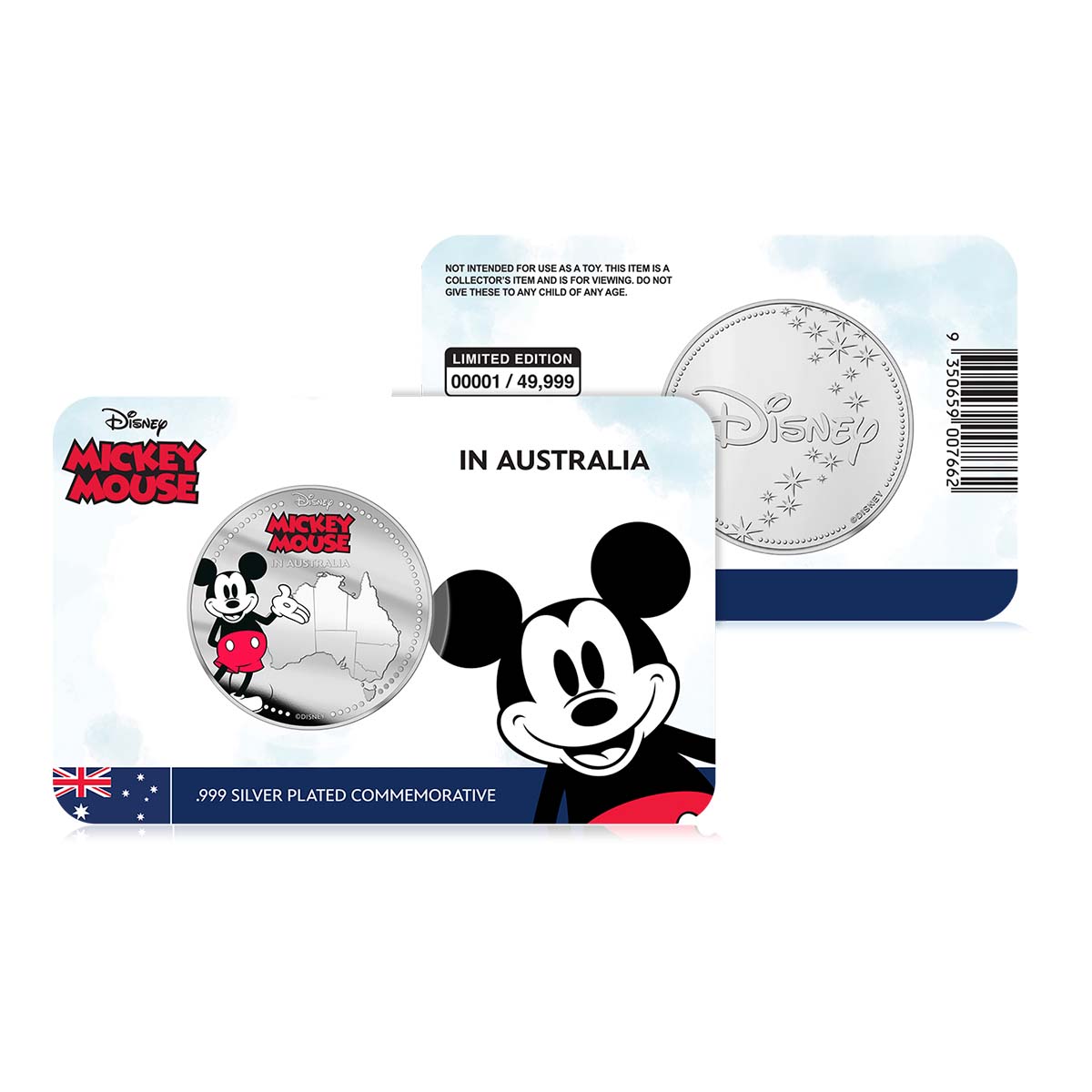 Disney Mickey in Australia Silver-plated Commemorative