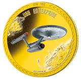 Star Trek  2023 50c NCC-1701 Gold-plated Prooflike Coin