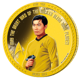 Star Trek  2023 50c Hikaru Sulu Gold-plated Prooflike Coin