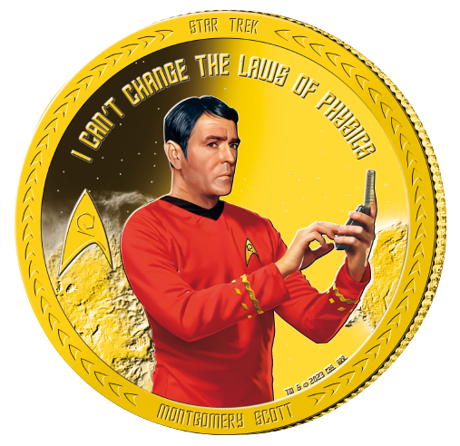 Star Trek  2023 50c Scotty Gold-plated Prooflike Coin