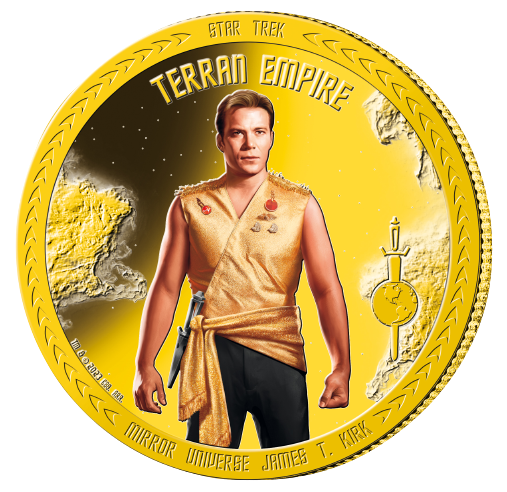 Star Trek  2023 50c Mirror Universe Captain Kirk Gold-plated Prooflike Coin