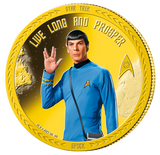 Star Trek 2023 50c Spock Gold-plated Prooflike Coin