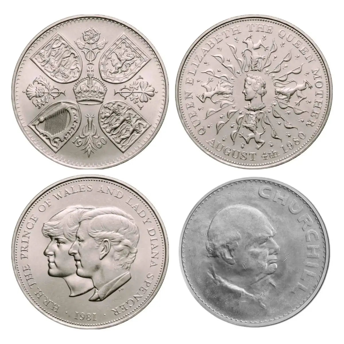 Set of Four Uncirculated British Crowns