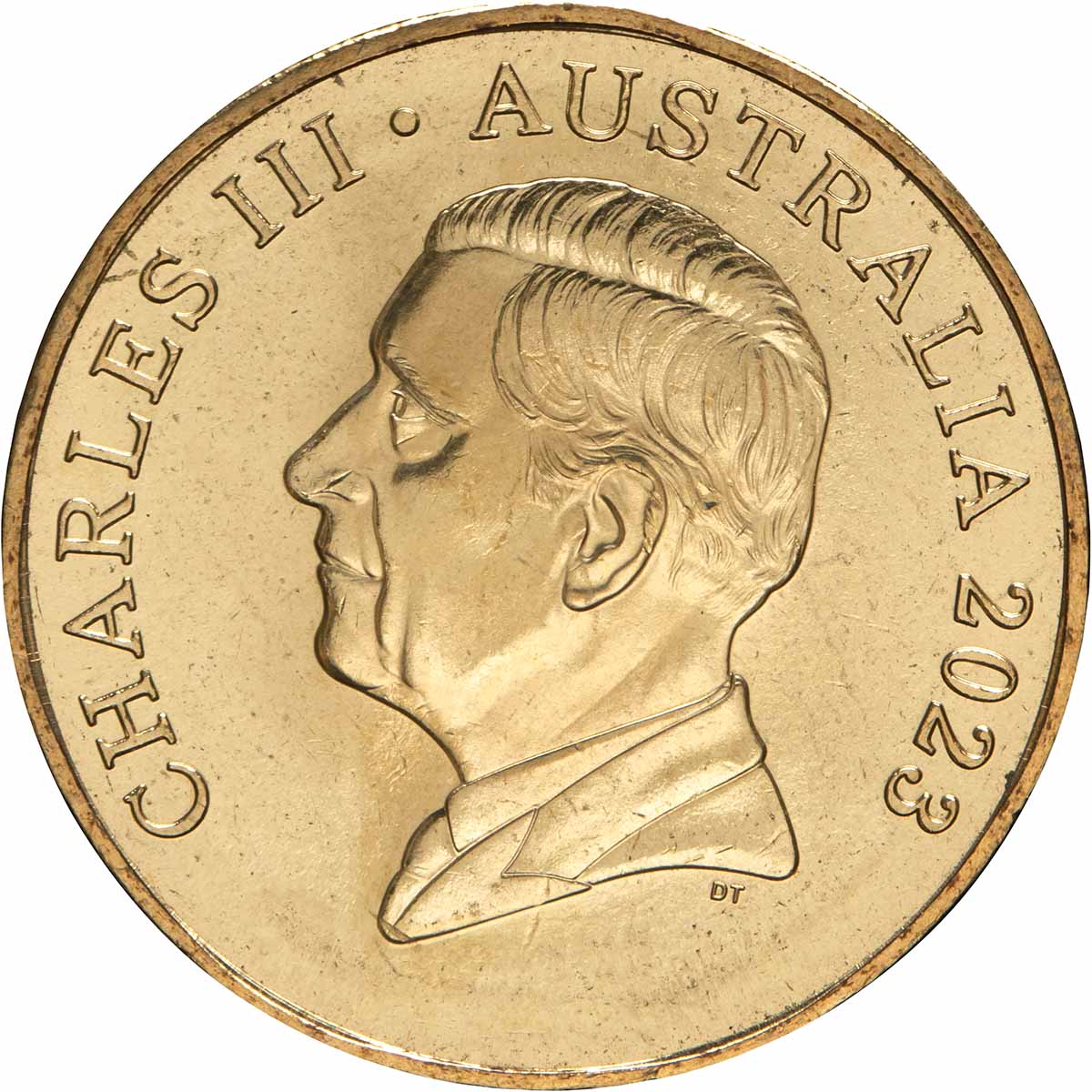 Australia 1984 First Elizabeth II $1 & 2023 First Charles III $1 Aluminium-Bronze Uncirculated Coin Pair