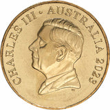 Australia 1984 First Elizabeth II $1 & 2023 First Charles III $1 Aluminium-Bronze Uncirculated Coin Pair