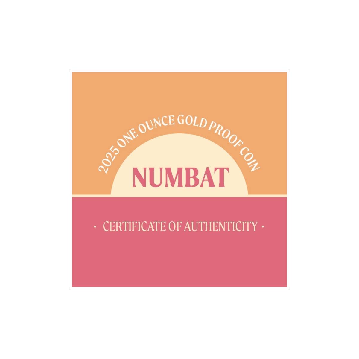 Baby Numbat 2025 $100 1oz Gold Proof Coin