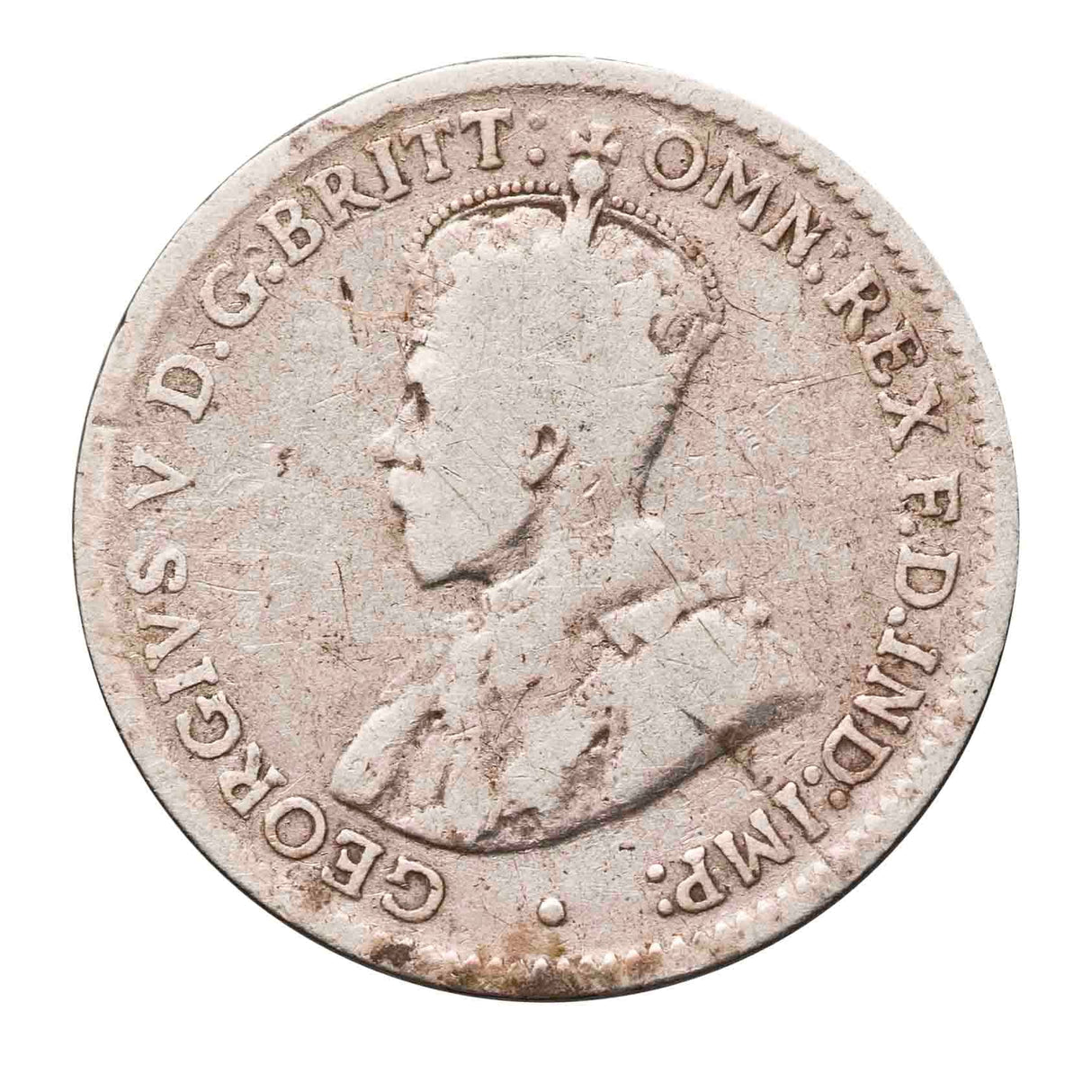 1917 Threepence "Three Legged Emu" Variety with normal Good-VG (2 coins)