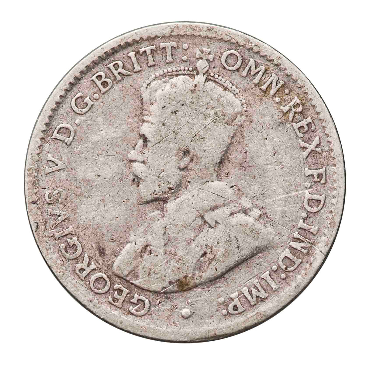 1917 Threepence "Three Legged Emu" Variety with normal Good-VG (2 coins)