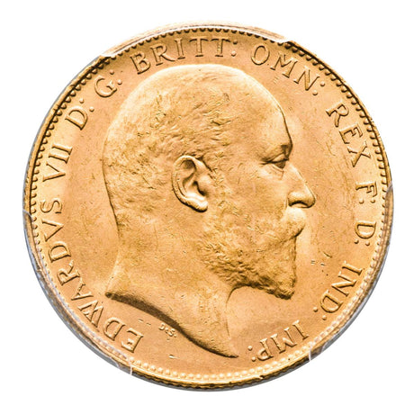 Edward VII 1908P Gold Sovereign PCGS MS64 (Choice Uncirculated)