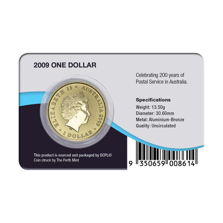 Australia Postal Services Bicentenary 2009 $1 Aluminium-Bronze Uncirculated Coin Pack
