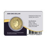 Australia Lunar Year of the Ox 2009 $1 Aluminium-Bronze Uncirculated Coin Pack