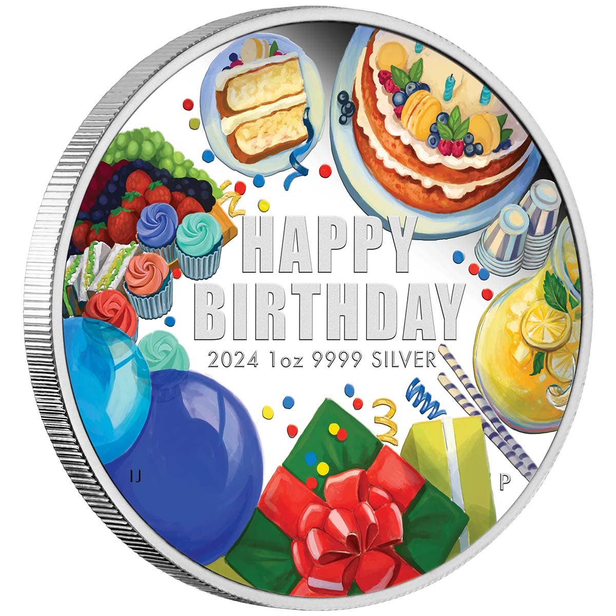 Happy Birthday 2024 $1 Colour 1oz Silver Proof Coin