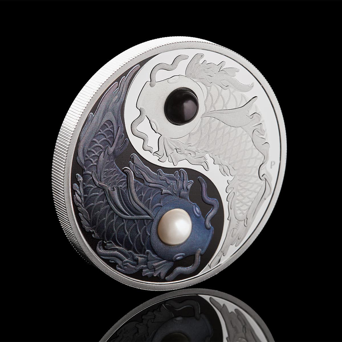 Yin Yang Koi 2024 $5 Pearls 5oz Silver Proof Coin