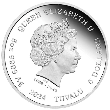 Yin Yang Koi 2024 $5 Pearls 5oz Silver Proof Coin