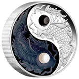 Yin Yang Koi 2024 $5 Pearls 5oz Silver Proof Coin