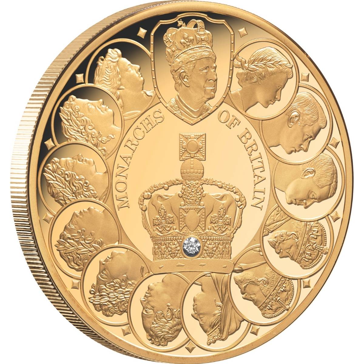 Monarchs of Britain 2024 $100 1oz Gold Proof Coin | Downies