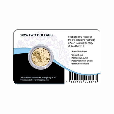 Australia Charles III 2024 $2 Aluminium-Bronze Uncirculated Coin Pack