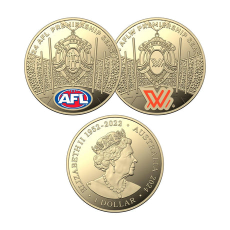 AFL 2024 $1 Colour Proof 2-Coin Set