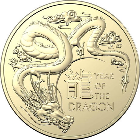 Year of the Dragon 2024 $1 Al-Br Uncirculated 2-Coin Set