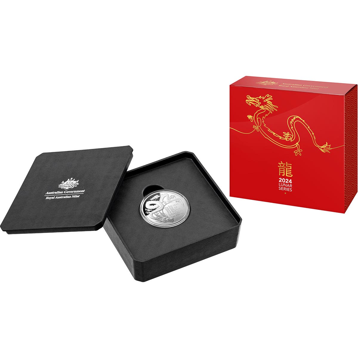 Year of the Dragon 2024 $5 Domed Silver Proof Coin