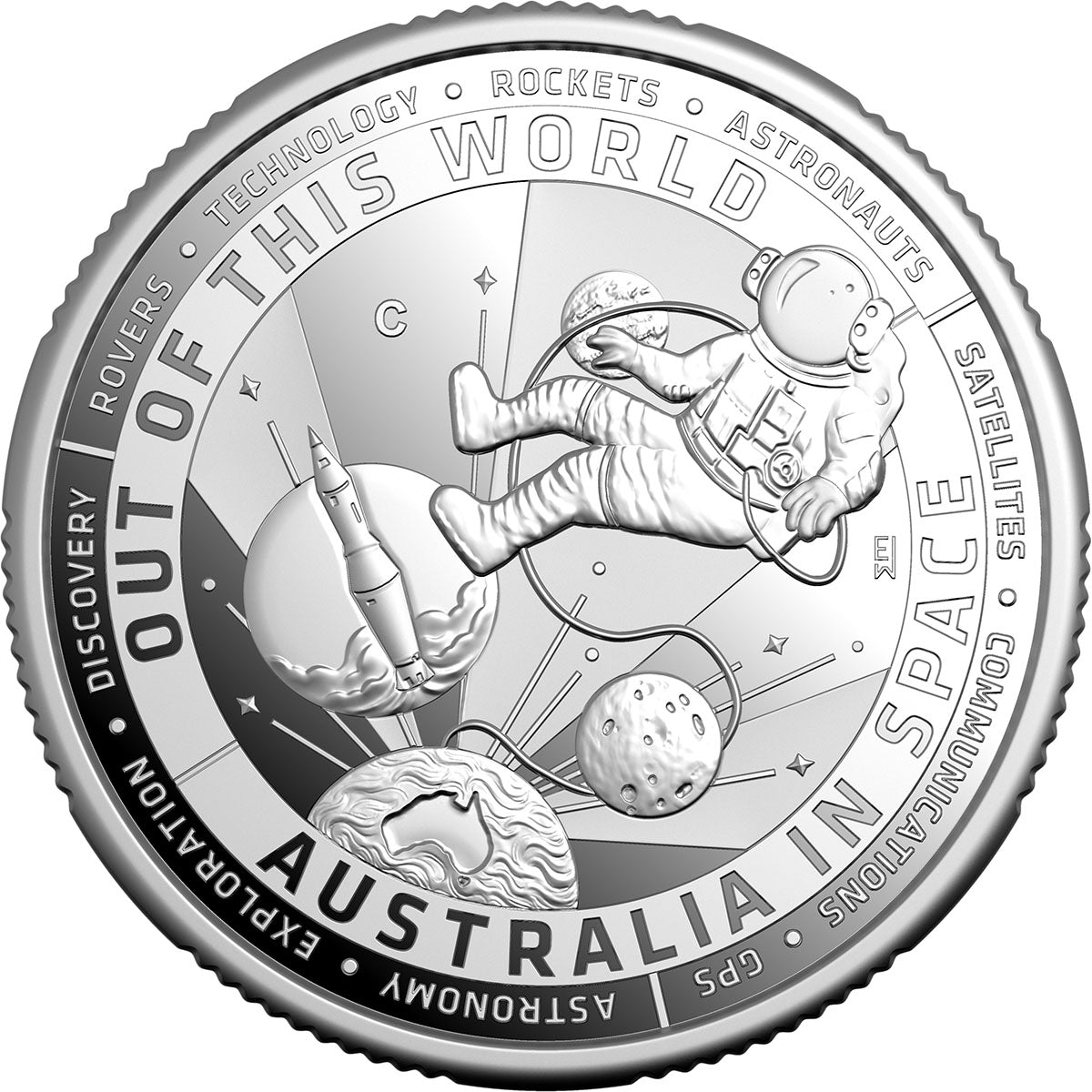 Australia in Space 2024 $1 C Mintmark Silver Proof Coin
