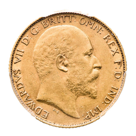 Edward VII 1904P Gold Sovereign PCGS AU55