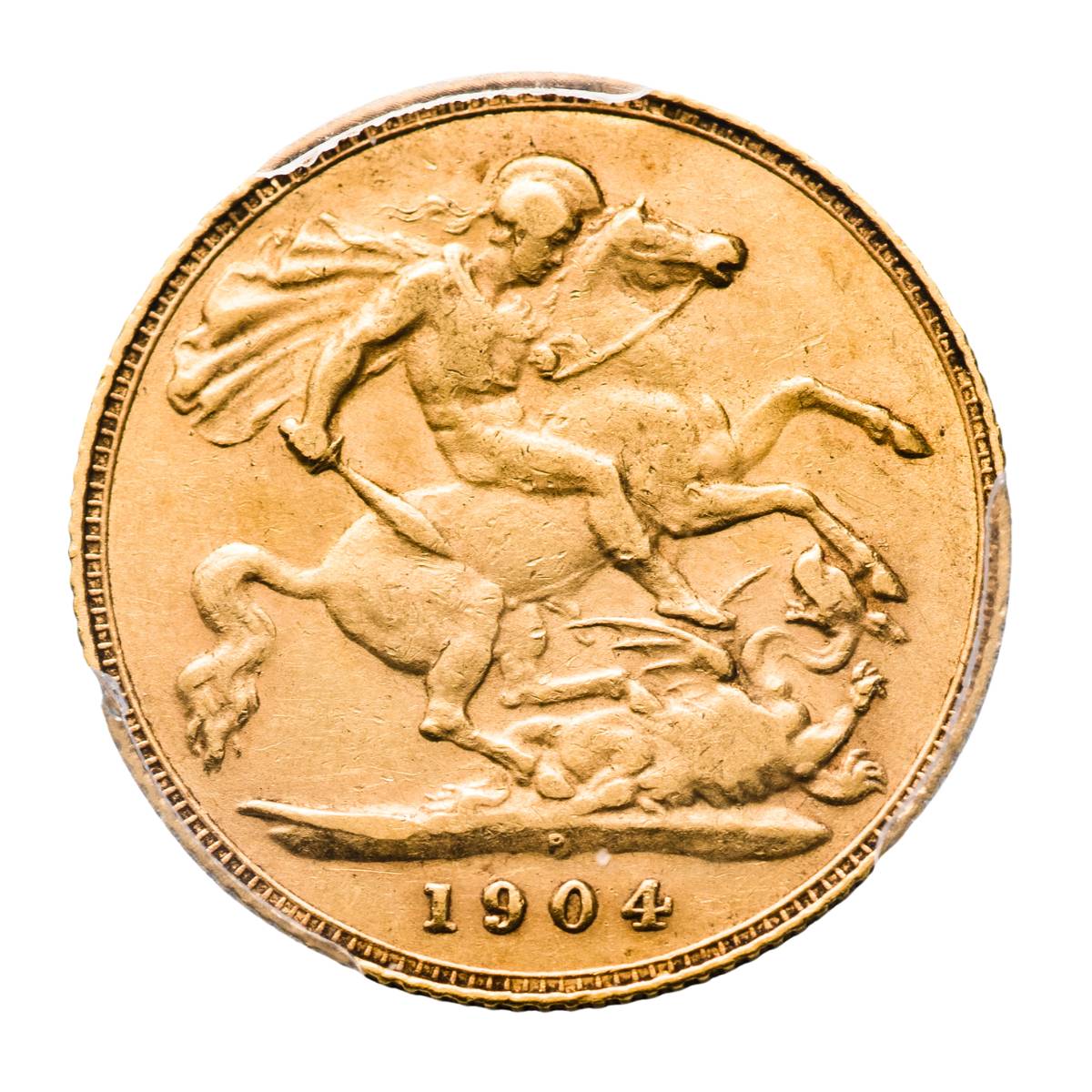 Edward VII 1904P Gold Sovereign PCGS AU55